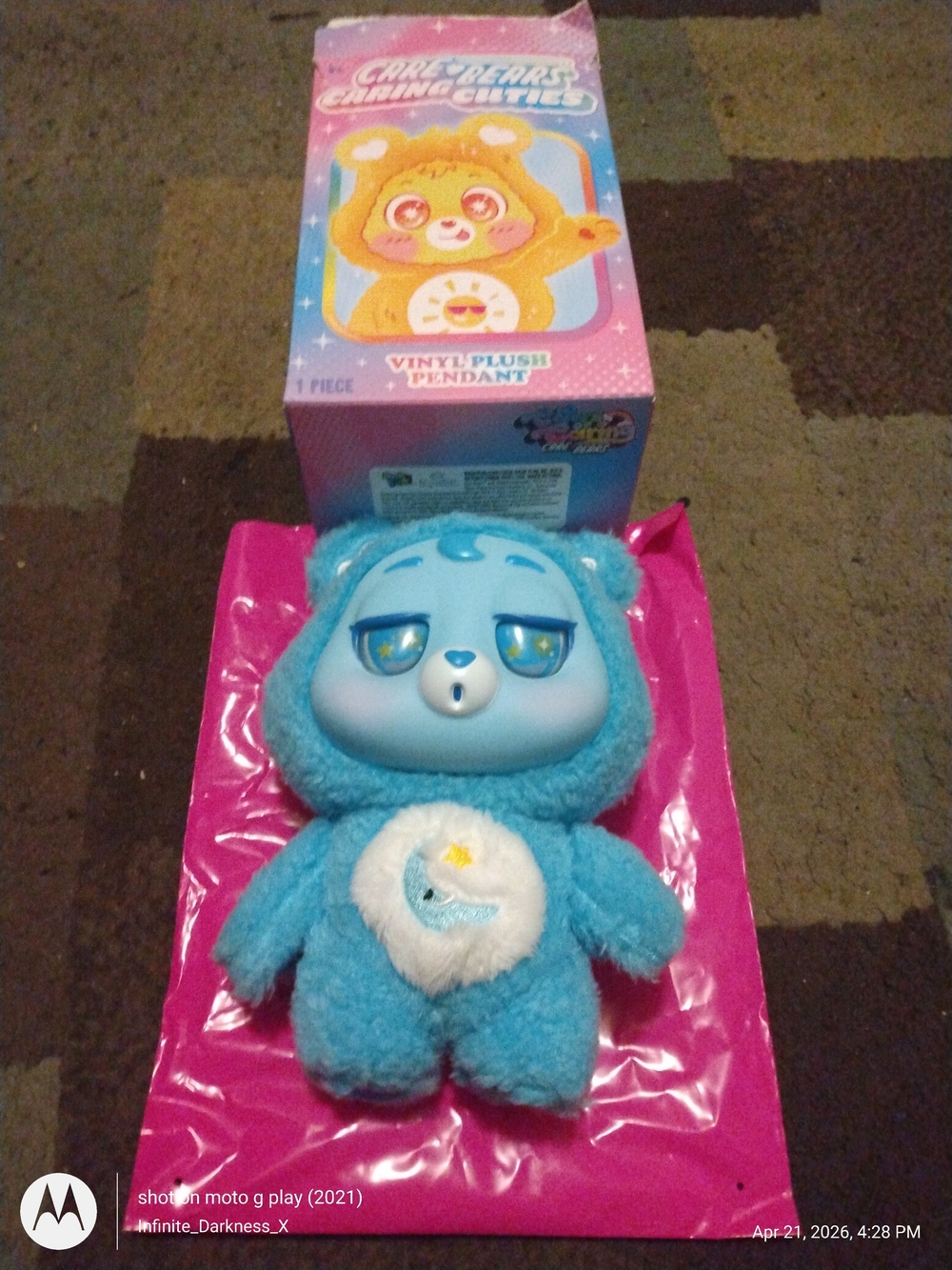 Care Bears Blue Plush Pendant - Sky Blue Care Bear